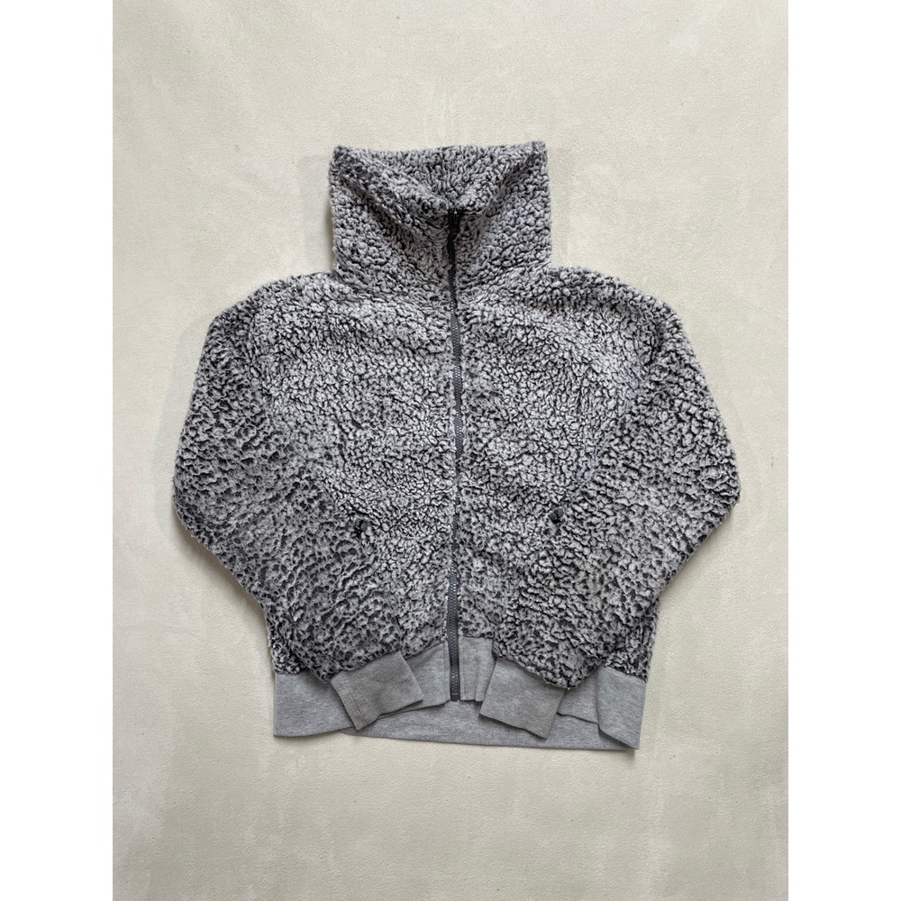 Eddie Bauer Womens Gray Sherpa Fleece Full Zip Jacket EBW31LK107 Size M